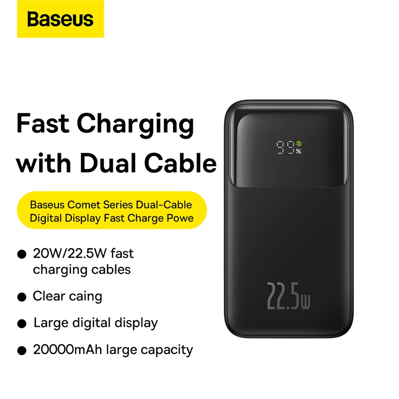 BASEUS Comet Power Bank 20000mAh 22.5W black