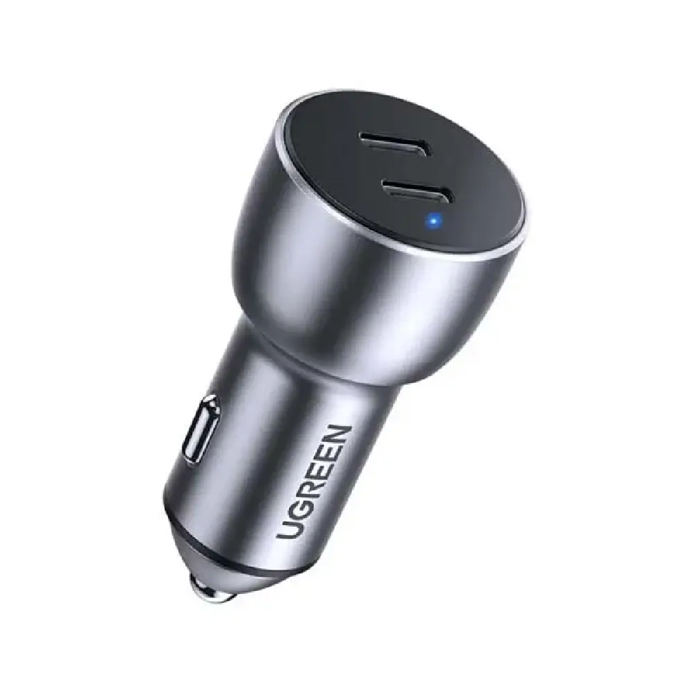 UGREEN 50W Car Charger Adapter Fast Charging Dual USB-C Car Charger Adapter