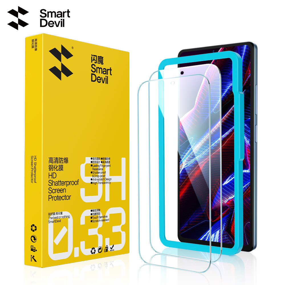 SmartDevil Screen Protector For Iqoo turbo series Electroplating Glass 2 Pcs