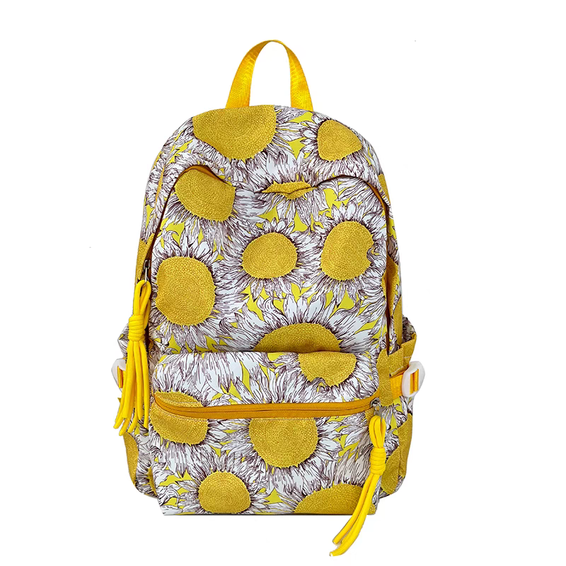 Bohemian Style Printed Backpack with Front Pocket