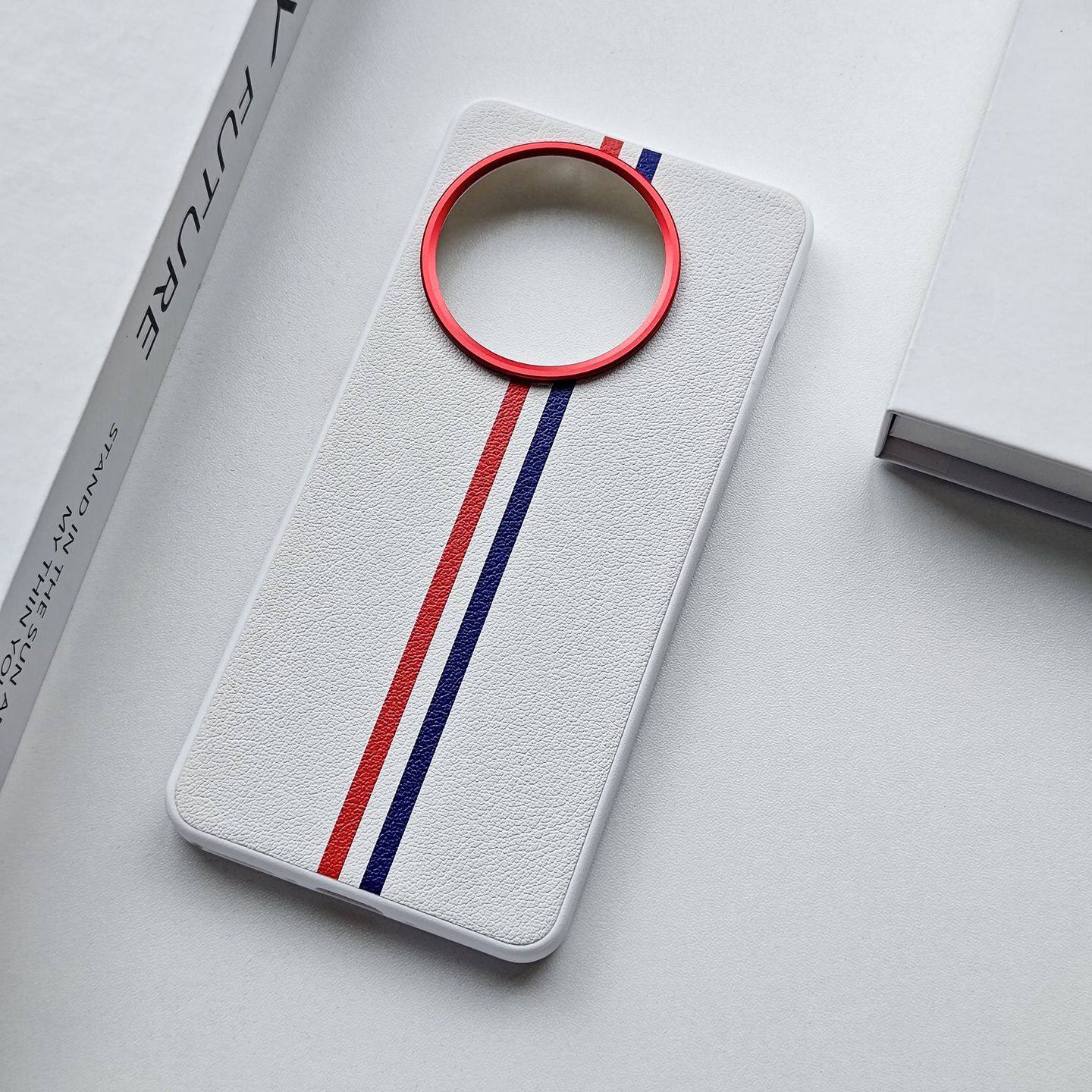 Stylish Racing Stripe Leather Phone Cases for OnePlus Ace 5, Ace 5 Pro, Ace 5 Ultra