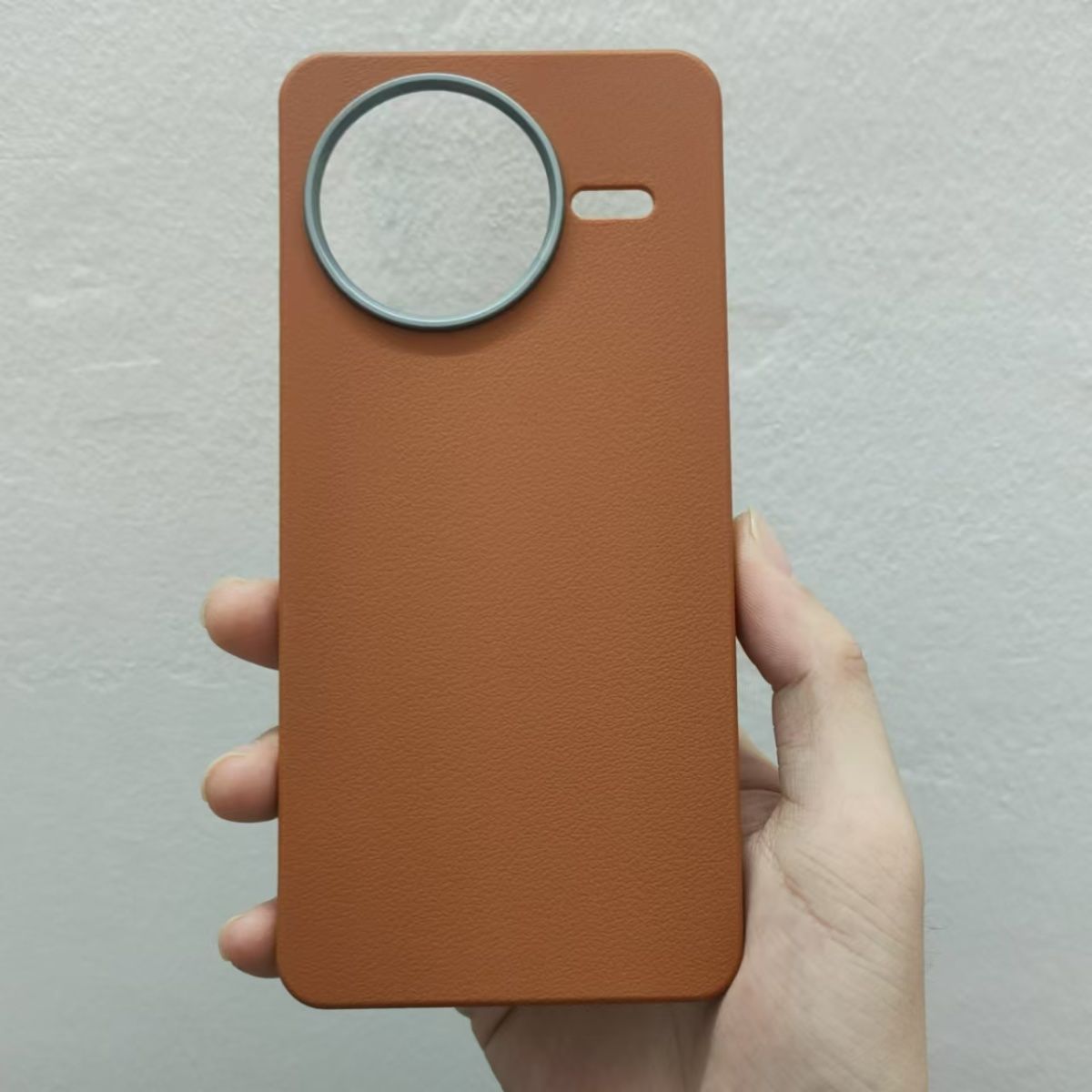 Redmi K80 / K80 Pro / K80 Ultra – Leather-Texture Camera Ring Protective Case